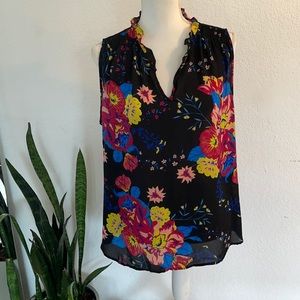 Violet & Claire Floral Sleeveless Top SZ XL